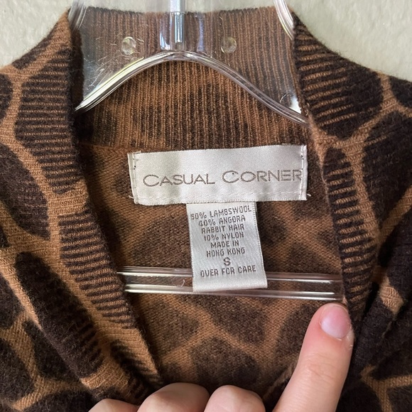 Vintage Causal Corner Giraffe Lambswool & Rabbit Fur Sweater Women Size S - Picture 10 of 13